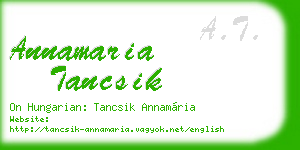 annamaria tancsik business card